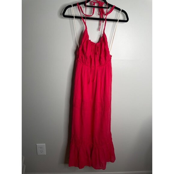 Free People Taking Sides Red Maxi Dress Size M New Flowy Free-est Collection NWT - Picture 4 of 7